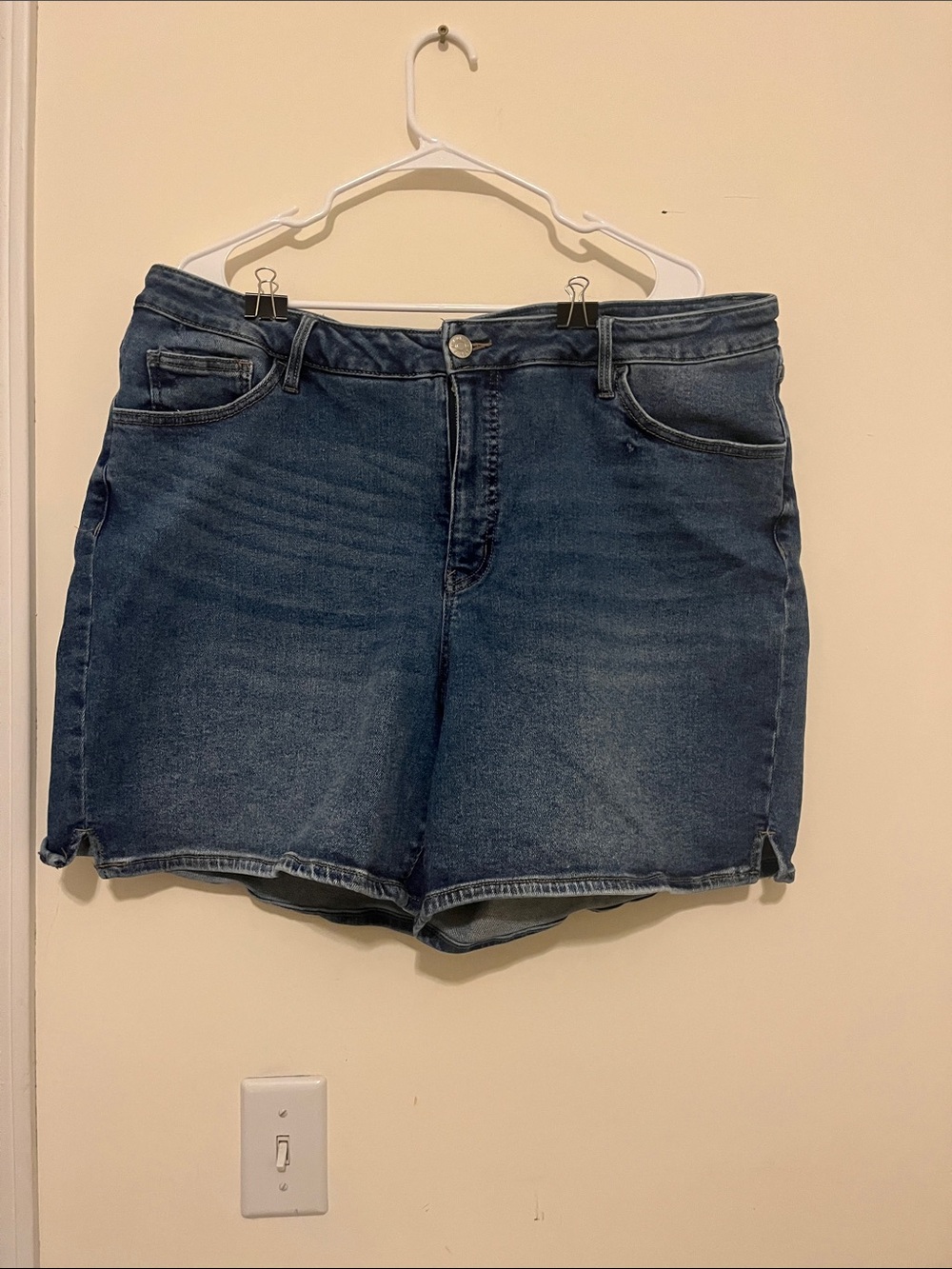 Ava & Viv Dark Blue High-Rise Denim Shorts